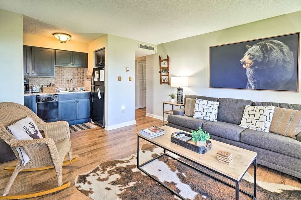 The Summit's cozy living area