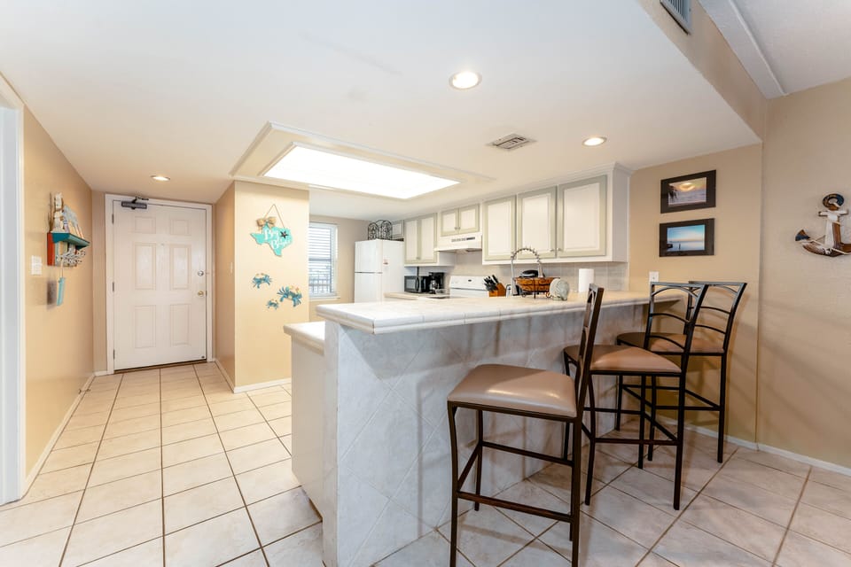Our brunch bar is a cute little space to entertain the kids while cooking or snacking.