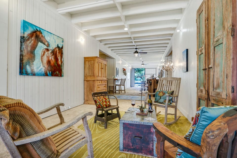 Seating area when walking in the communal space
