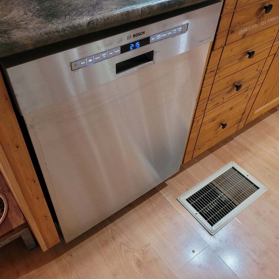 Bosch dishwasher with complimentary soap