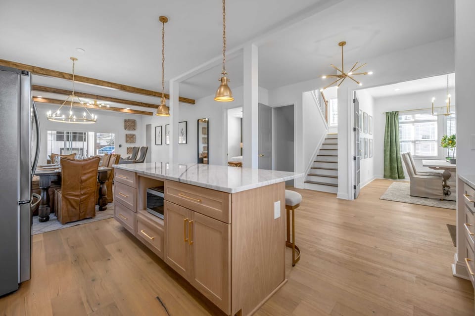Entertain in your open-concept kitchen as it flows into the dining area, so you never miss the conversation while you cook.