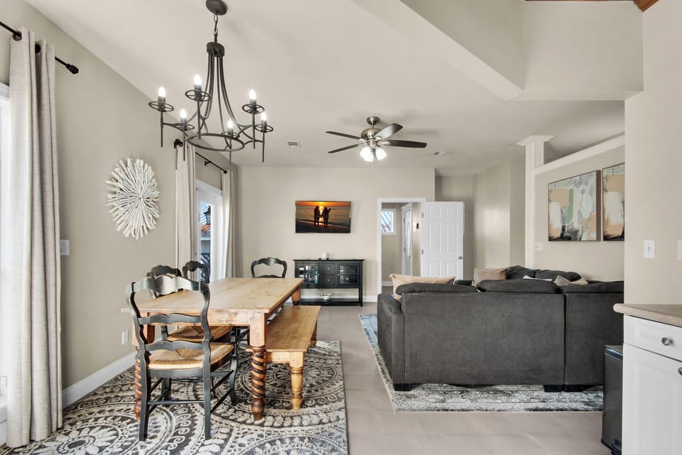 Dining and living room