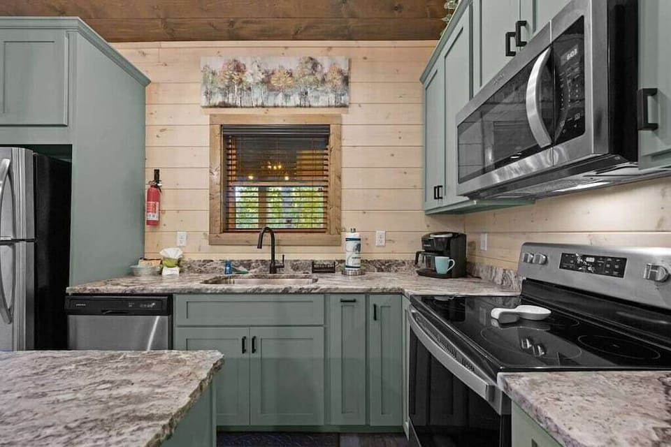 Hillside Haven's fully equipped kitchen