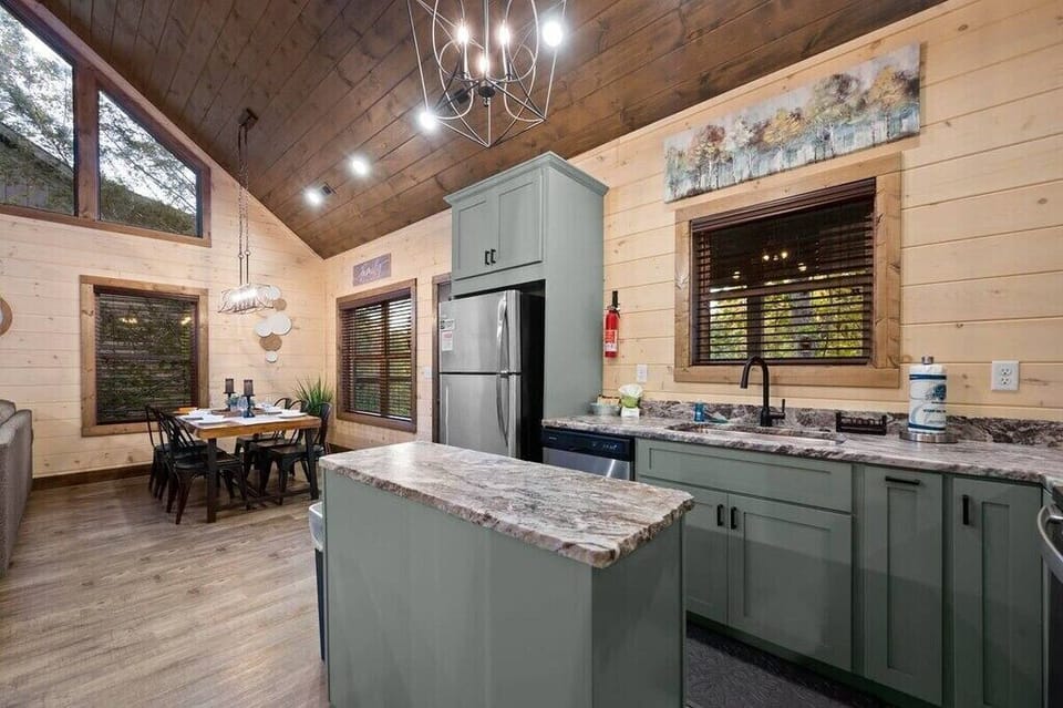 Hillside Haven's fully equipped kitchen