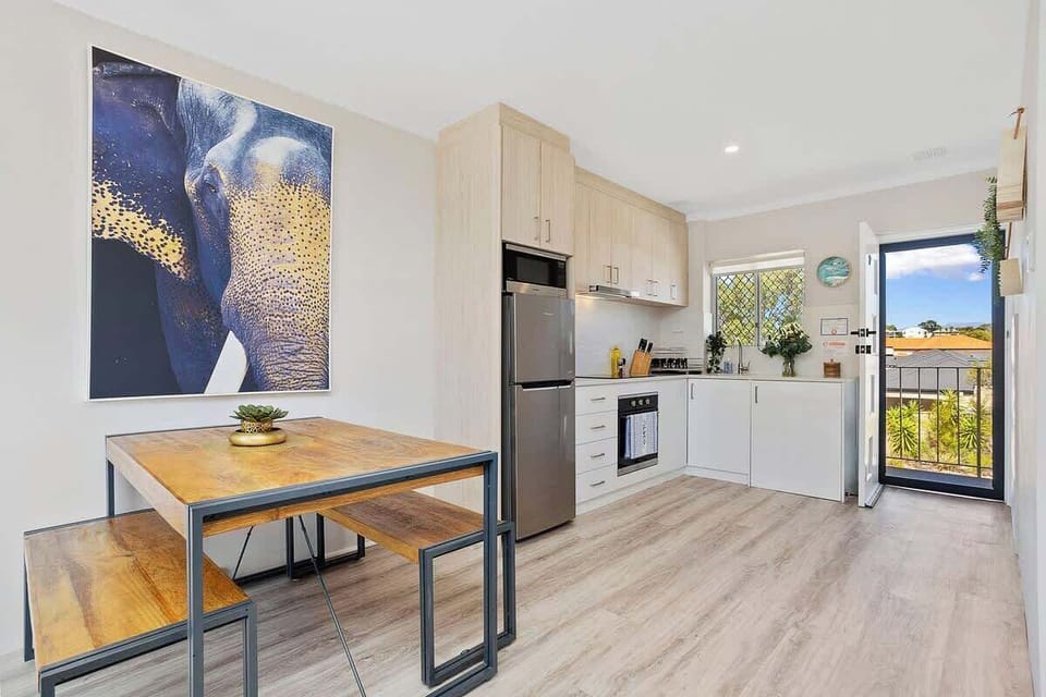 Whip up a feast! Our kitchen features a fridge, oven, and microwave to make your stay convenient and delicious.