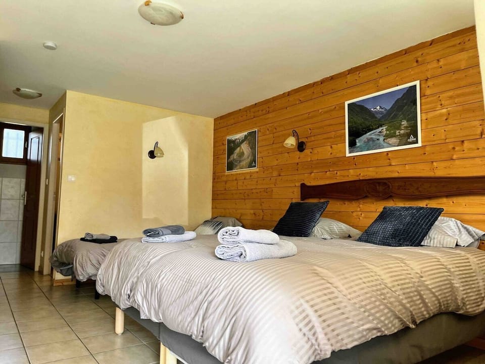 Bedroom 1 with double and single bed