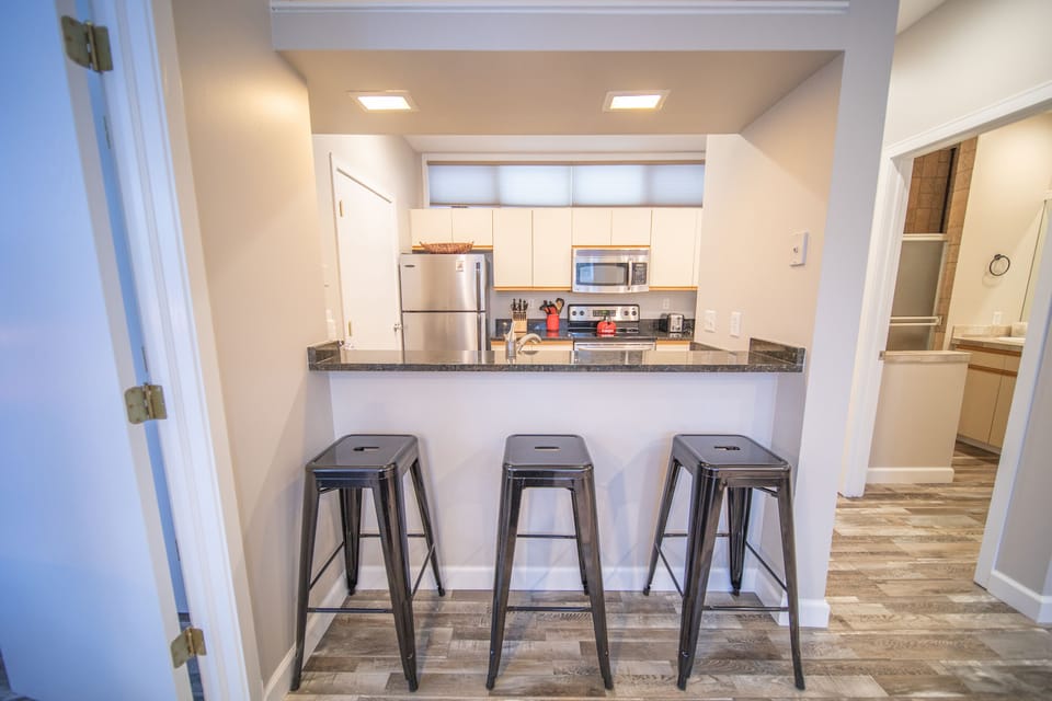 Convenient bar stool seating