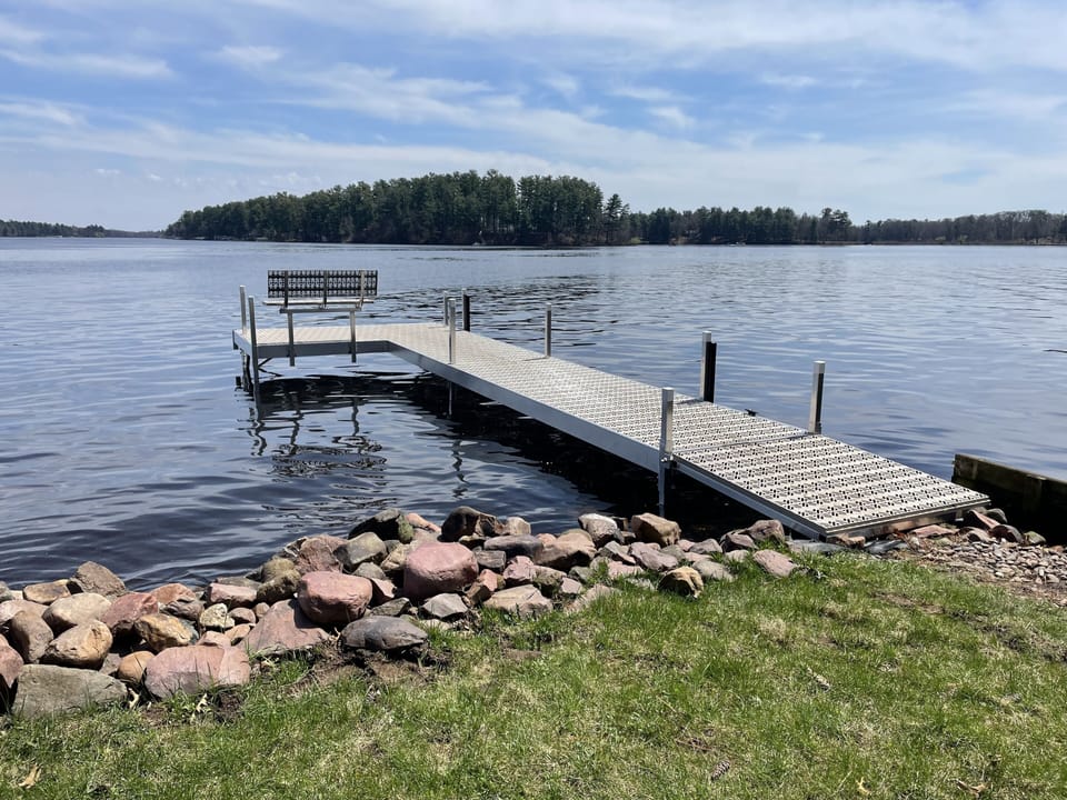 New 20 foot dock with bench seat. 