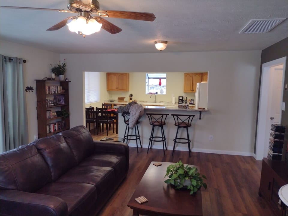 Open concept living room and kitchen