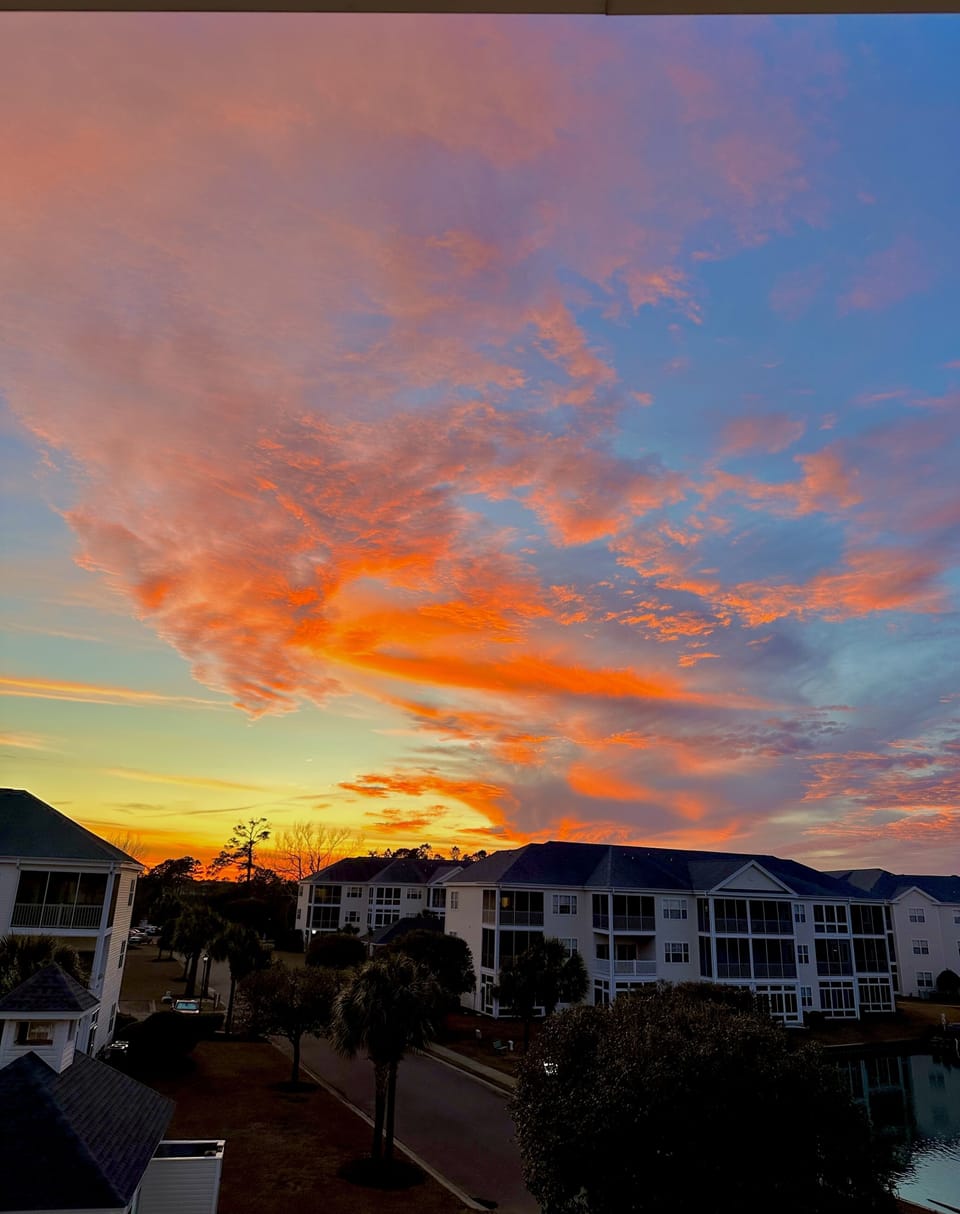 Sunset from the porch 
