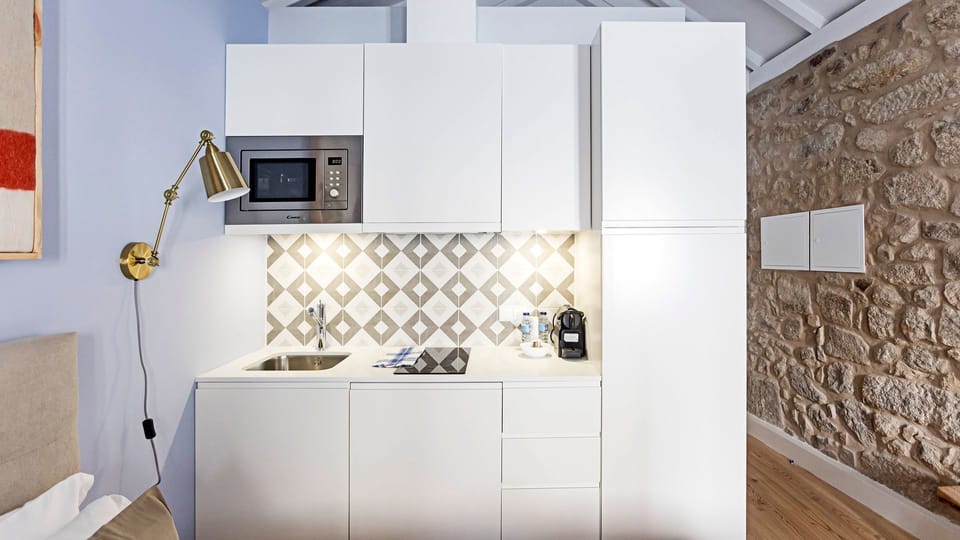 Our kitchenette is equipped for quick and easy meals #cooking