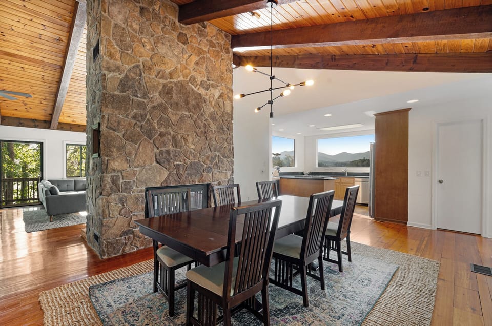 Large dining room table to gather around.