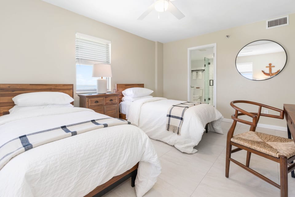 Third bedroom with one full and one twin size bed