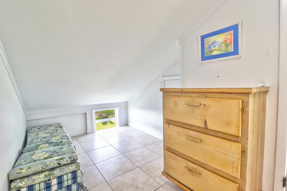 Loft to the left of master bathroom. Air mattress included if needed!