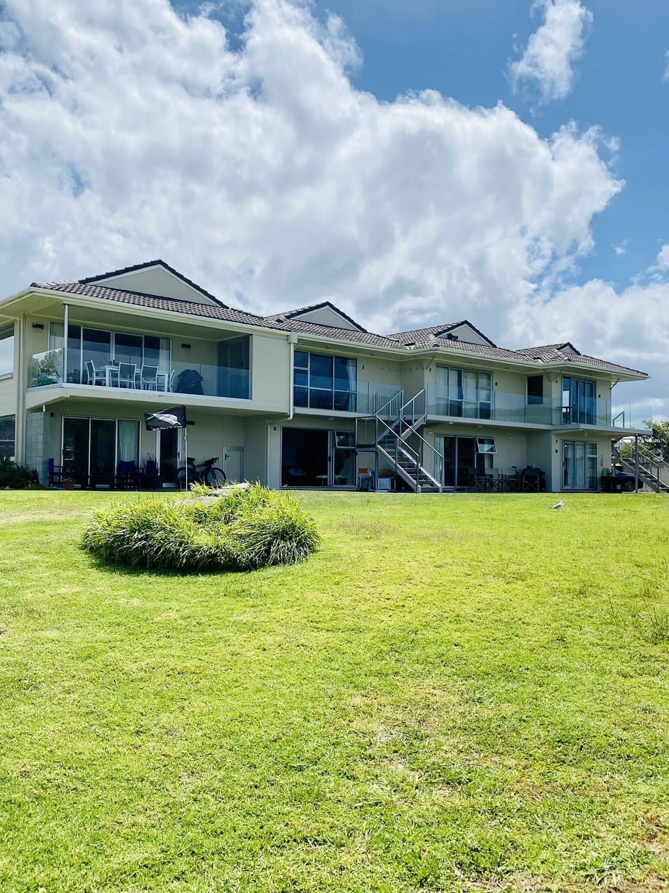 Front of building looking from the sand dunes 