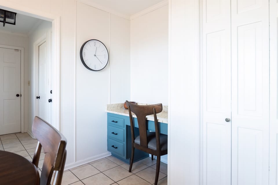 Desk off kitchen for more work space