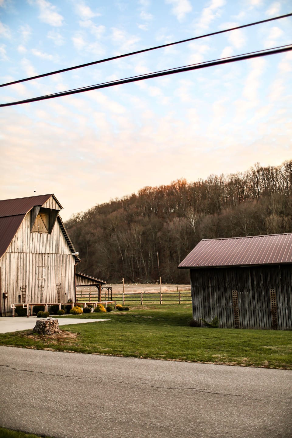 Wedding barn across the street (The Barn at Mount Liberty)