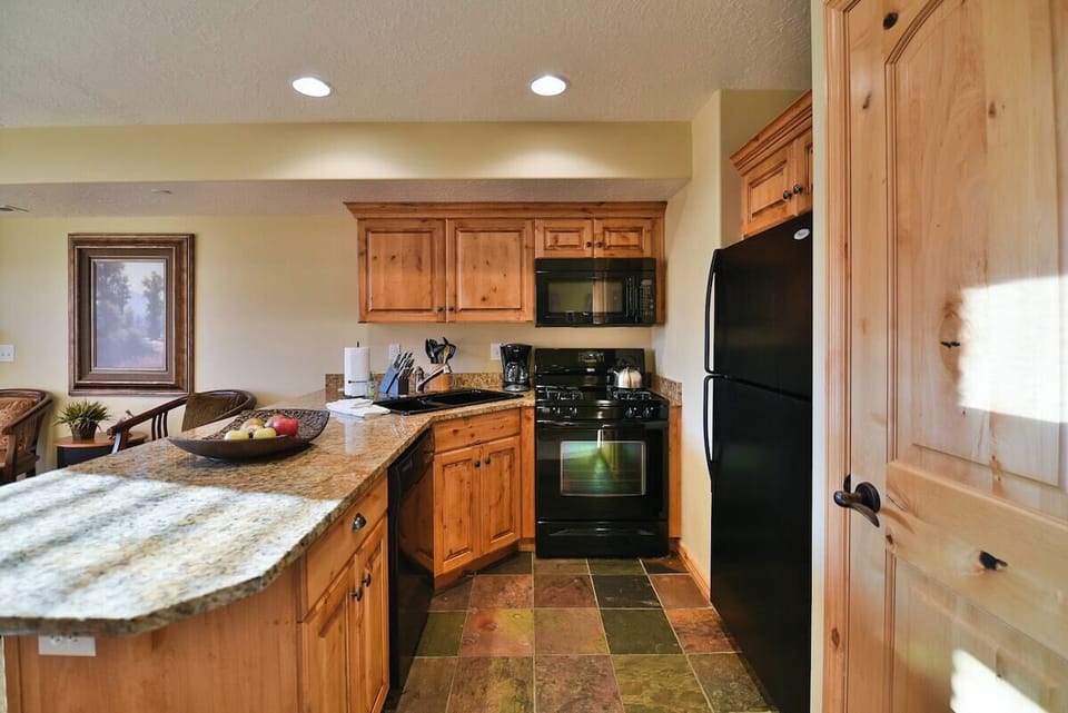 Kitchen fully stocked with cookware