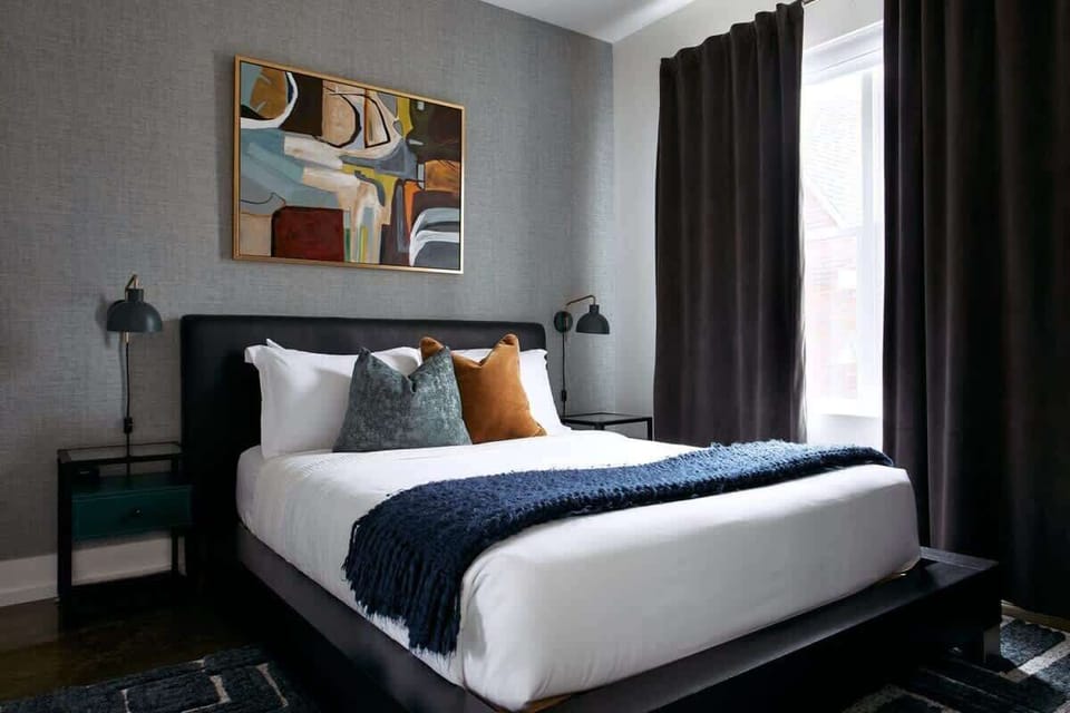 This queen sized bedroom is as serene as it looks!