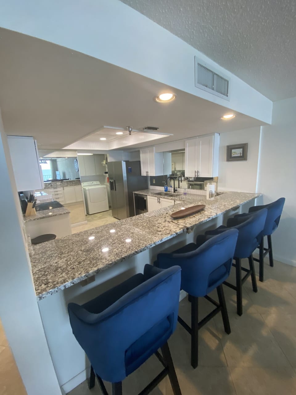 Updated kitchen with recess lighting