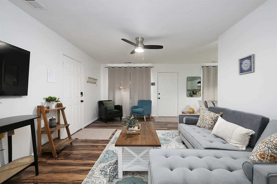 Relax. Watch TV. Chill on the couch, It’s a living room that’s comfortable and inviting.