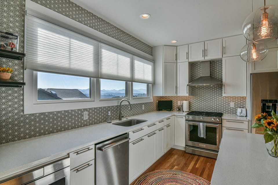 Enjoy the mountain views from our gorgeous, chef's kitchen