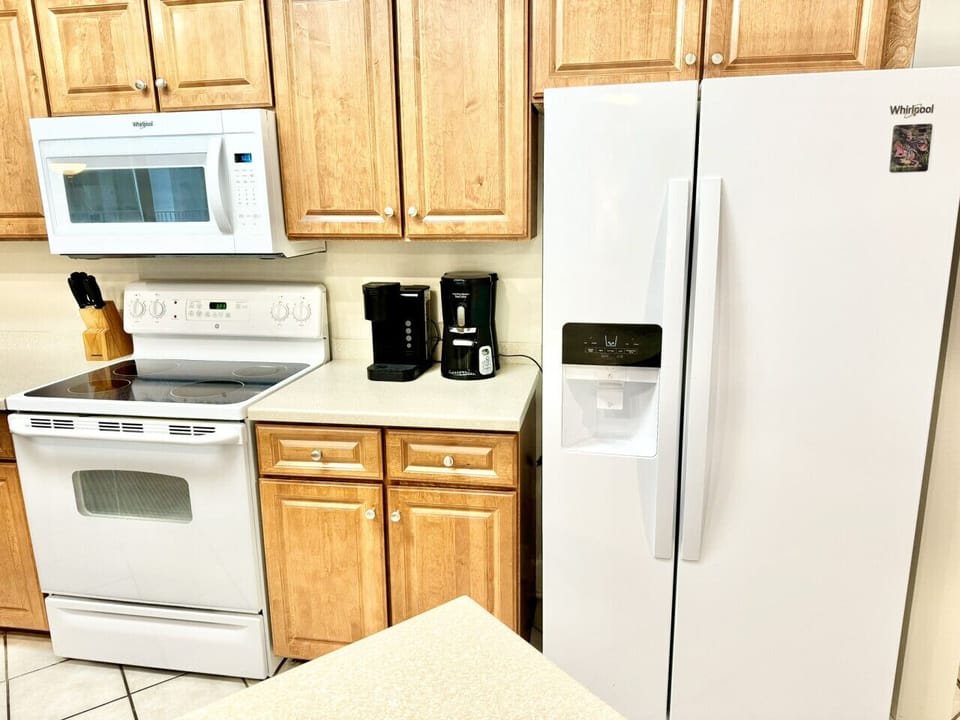 Fully stocked kitchen is ready for all your cooking desires.
