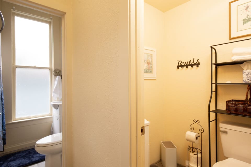 Two bathrooms. 1 Full w/ toilet, sink, & tub/shower the other w/ toilet & sink.