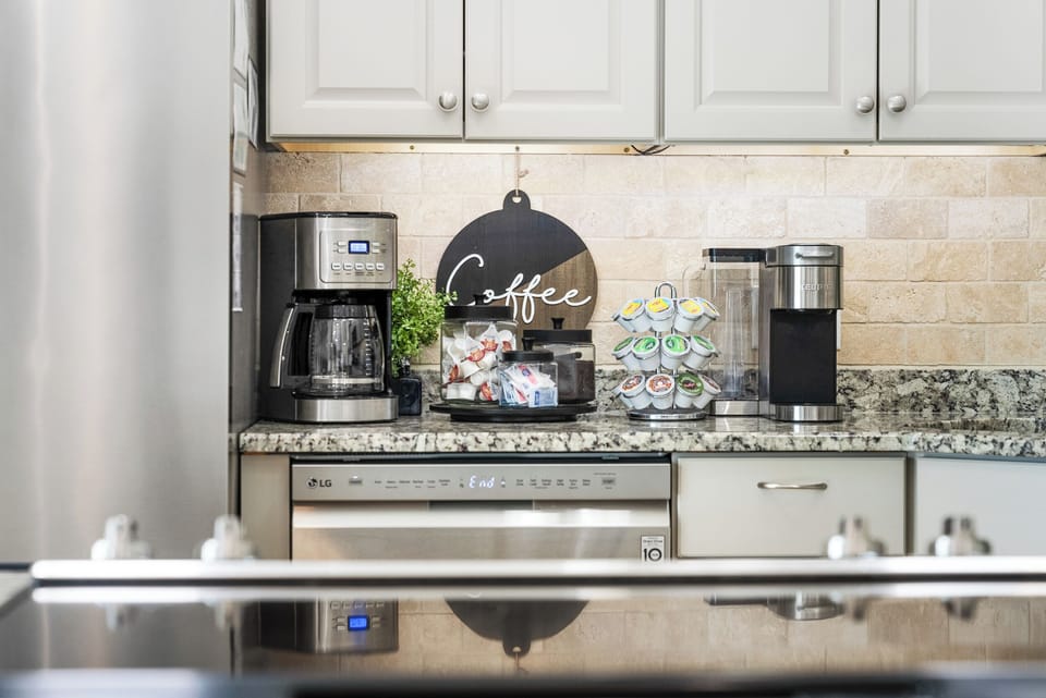 Coffee Bar with Sugar and Creamer 