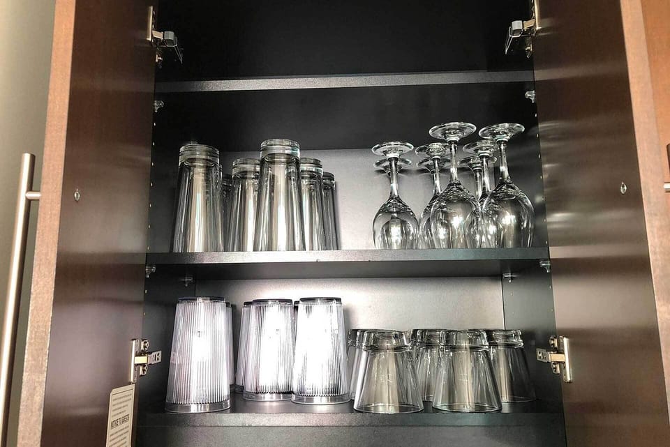 Glassware in the kitchen