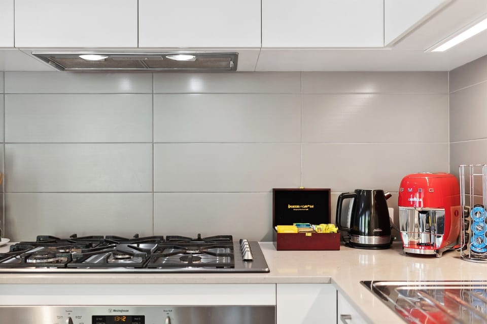 SMEG Coffee pod and Tea station with free coffee and tea.