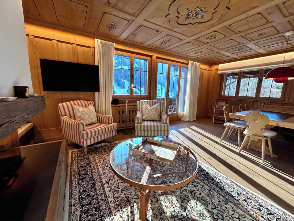 the cozy living room by the fire place 