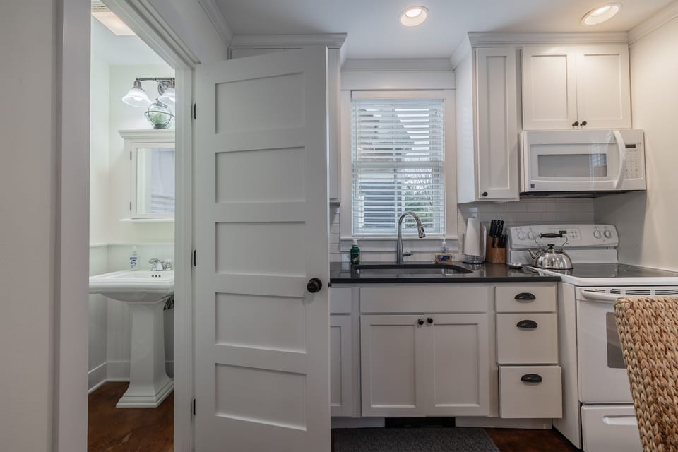 Half bath conveniently located off main living space