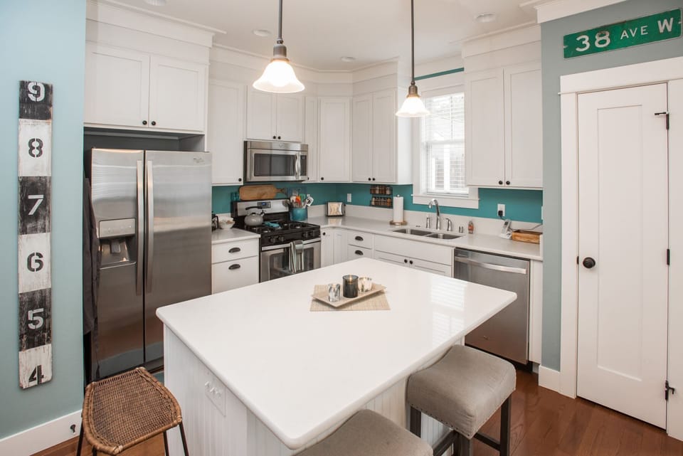 the fully equipped kitchen makes meal prep a breeze