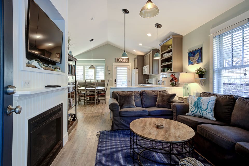 The living room is designed for gathering and making memories