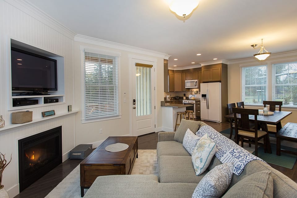 Living room designed for family gatherings
