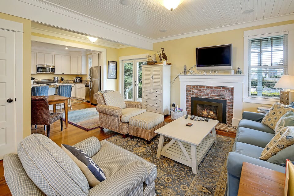 The open-concept design brings everyone together effortlessly