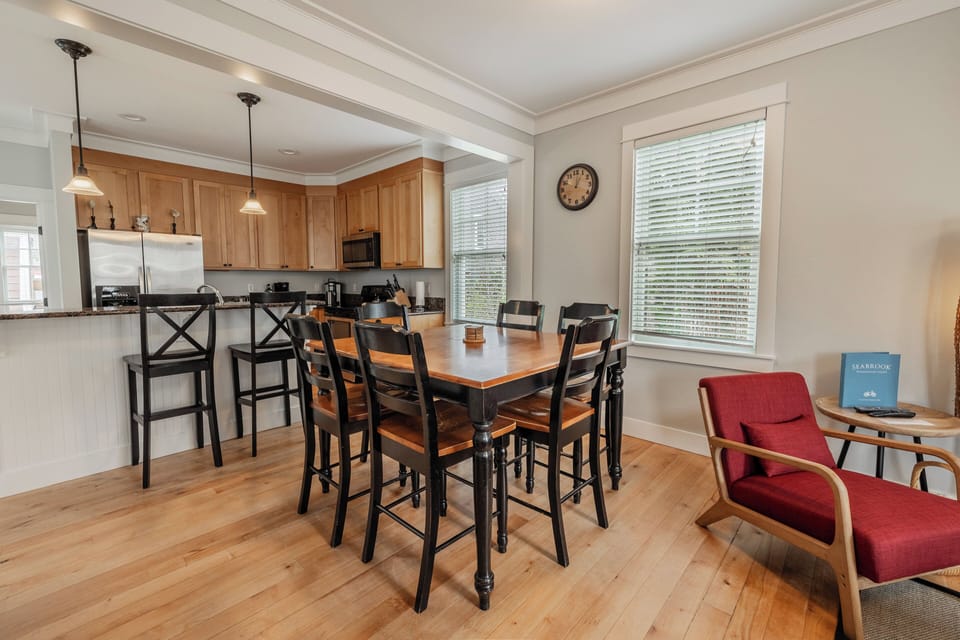 The charming breakfast nook is the perfect spot to sip, savor and start your day
