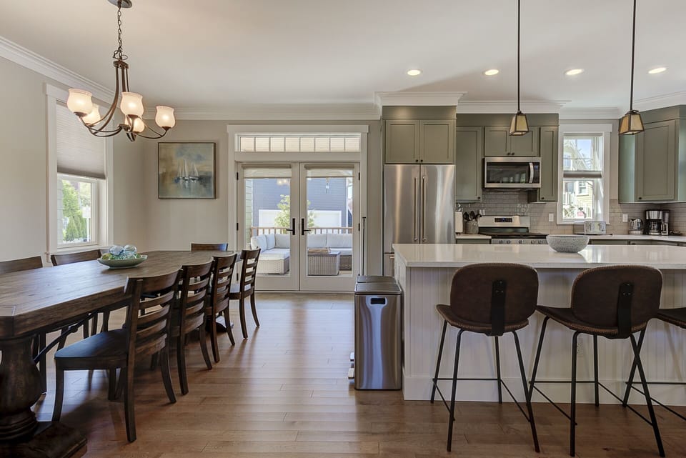 The open-concept design brings everyone together