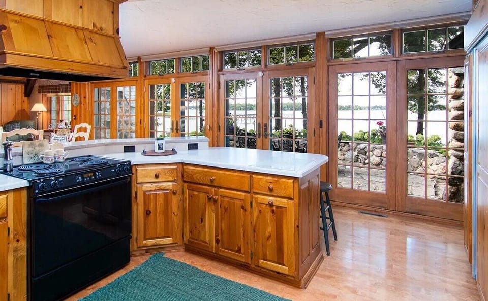 Walk through the French doors onto the patio