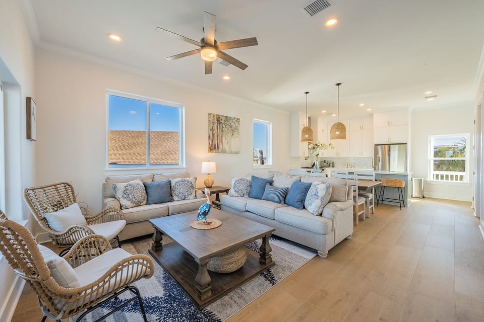 Open floor plan common area
