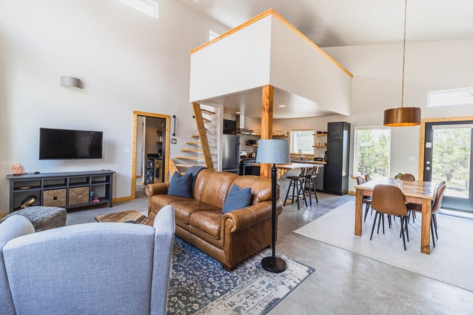 Expansive open plan, merging living, dining and light...
