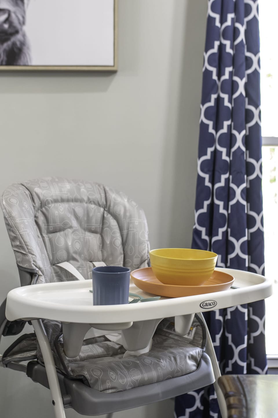 High Chair, childrens dinner ware and Pack-n-Play always at listing