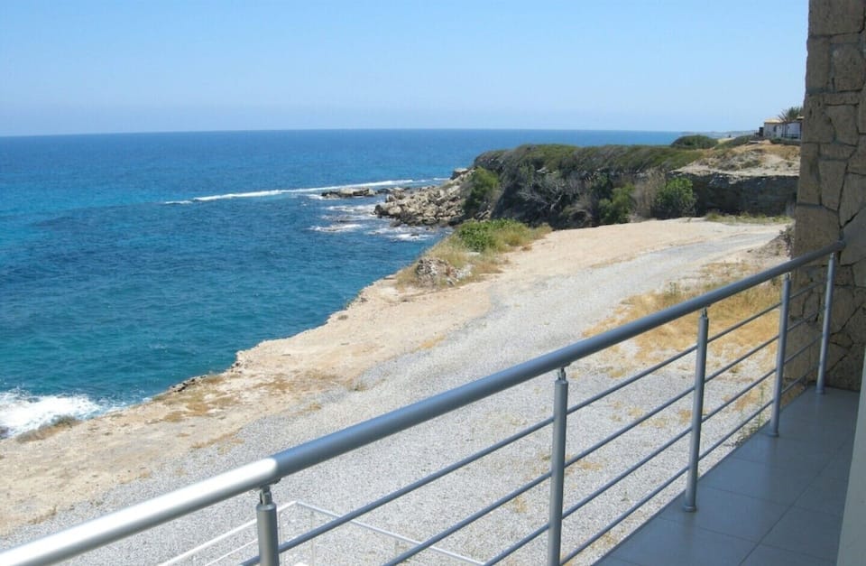 View from balcony in upper apartment