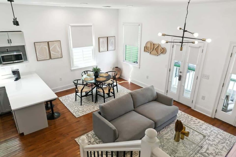 Living room view from stairway
