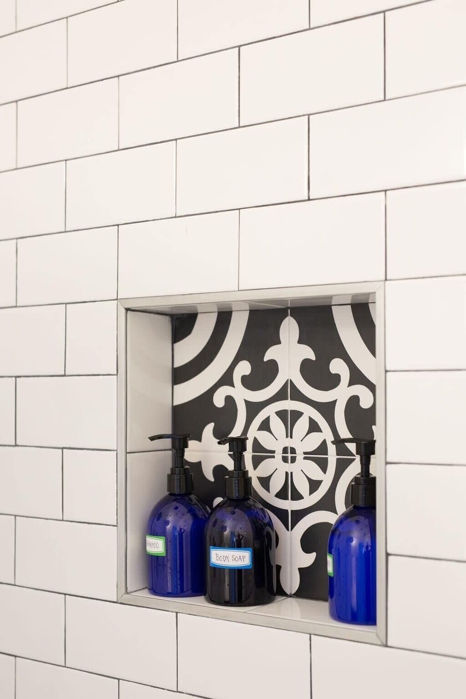 Soap, shampoo, and conditioner provided