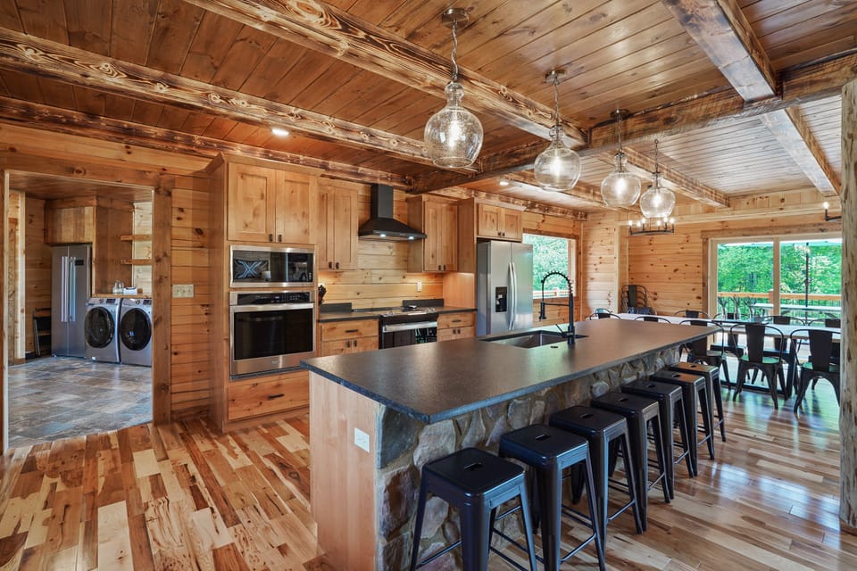 Golden Acres Luxury Hocking Hills Lodge | Stocked Kitchen