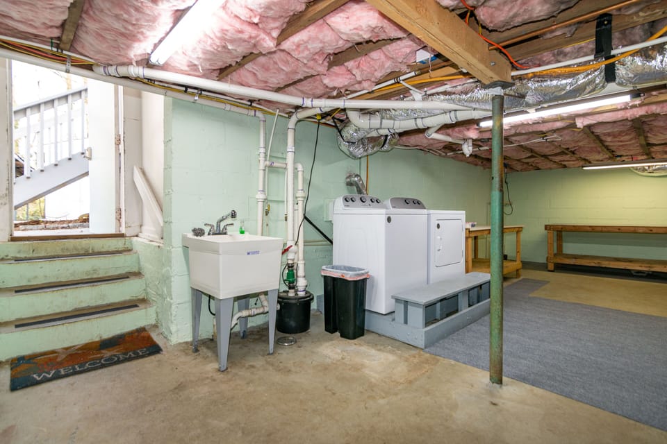 Washer & Dryer in heated basement
