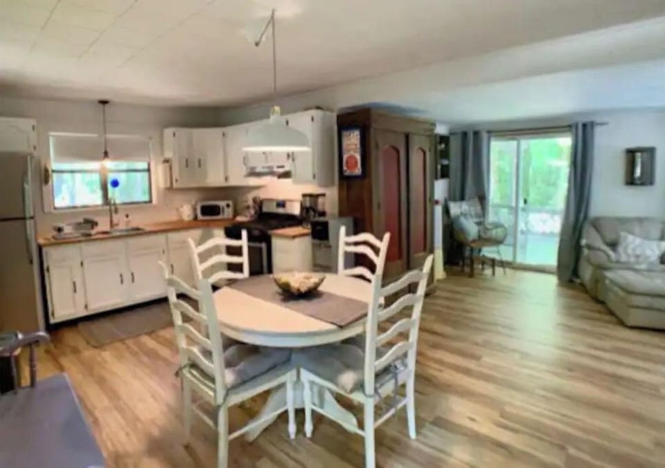 Full kitchen stocked with everything you need to make a delicious meal.