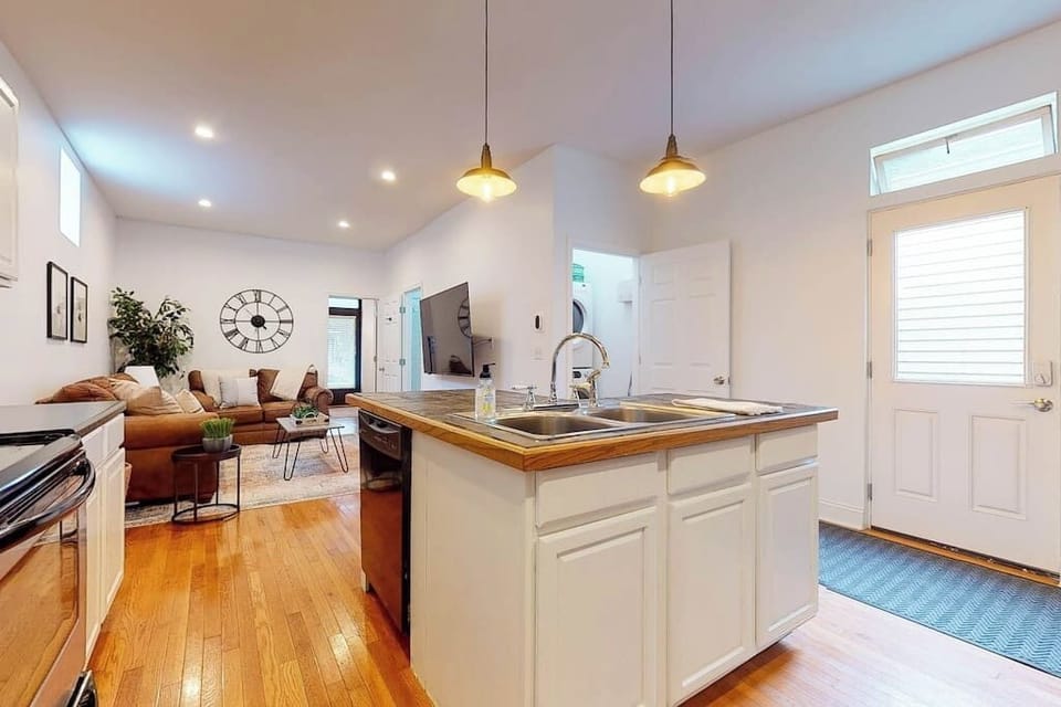 Kitchen: Also, two high chairs are provided at the countertop for you and your partner to comfortably enjoy your meals.
